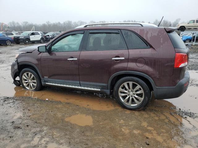 5XYKUDA28BG182838 - 2011 KIA SORENTO EX MAROON photo 2