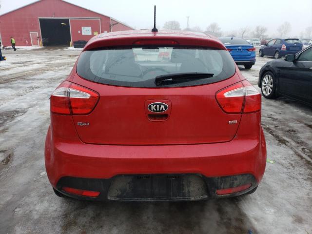 KNADM5A35D6856017 - 2013 KIA RIO LX RED photo 6