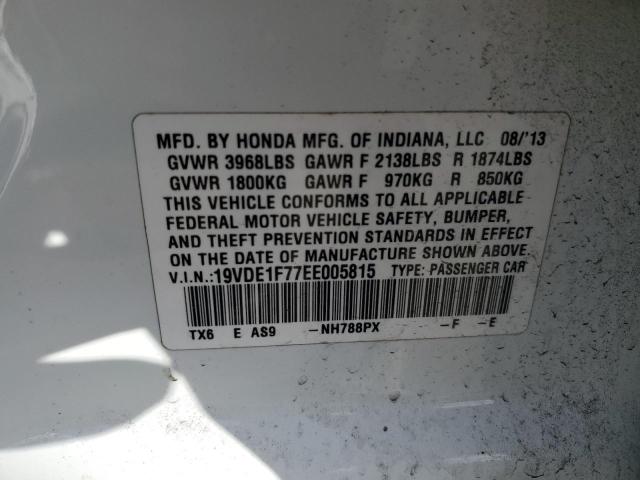 19VDE1F77EE005815 - 2014 ACURA ILX 20 TECH WHITE photo 12