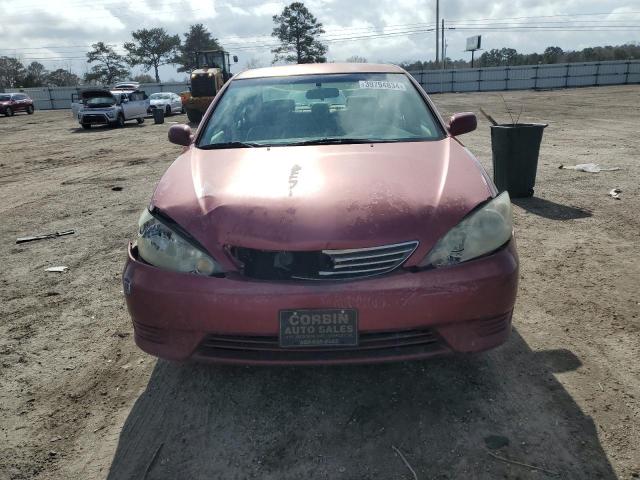 4T1BE32K35U081436 - 2005 TOYOTA CAMRY LE BURGUNDY photo 5