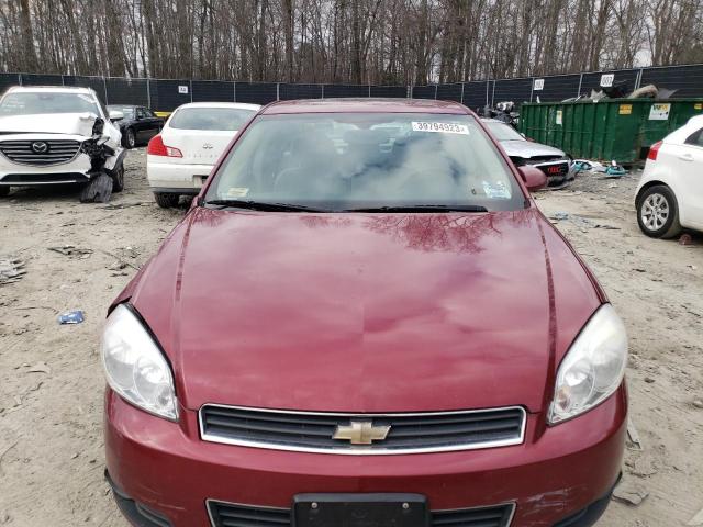 2G1WC57M391199398 - 2009 CHEVROLET IMPALA 2LT RED photo 5