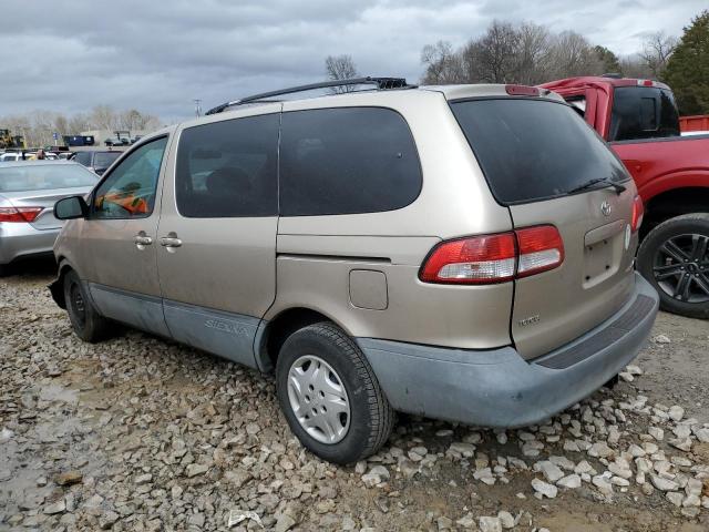 4T3ZF13C52U504642 - 2002 TOYOTA SIENNA LE BEIGE photo 2