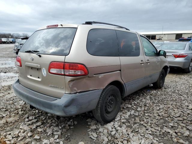 4T3ZF13C52U504642 - 2002 TOYOTA SIENNA LE BEIGE photo 3