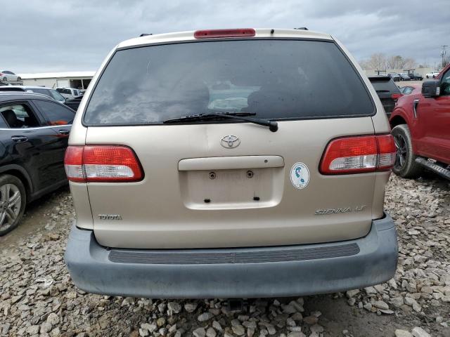 4T3ZF13C52U504642 - 2002 TOYOTA SIENNA LE BEIGE photo 6