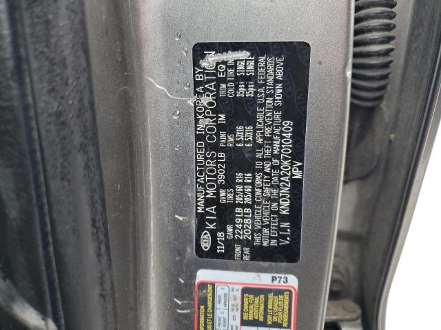 KNDJN2A20K7010409 - 2019 KIA SOUL GRAY photo 12