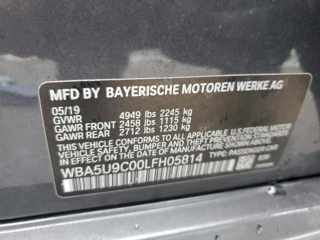 WBA5U9C00LFH05814 - 2020 BMW M340XI SILVER photo 12