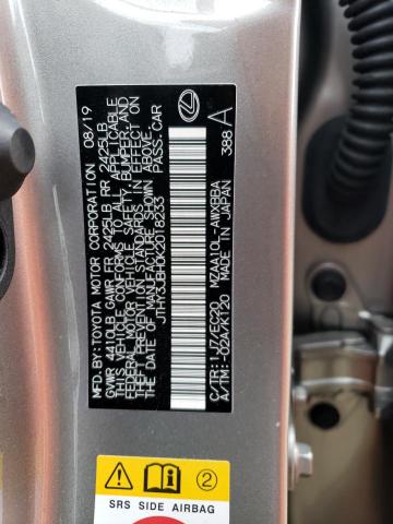 JTHY3JBH0K2018233 - 2019 LEXUS UX 200 SILVER photo 13