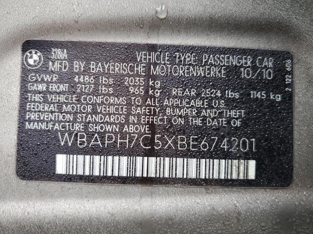 WBAPH7C5XBE674201 - 2011 BMW 328 I TAN photo 12