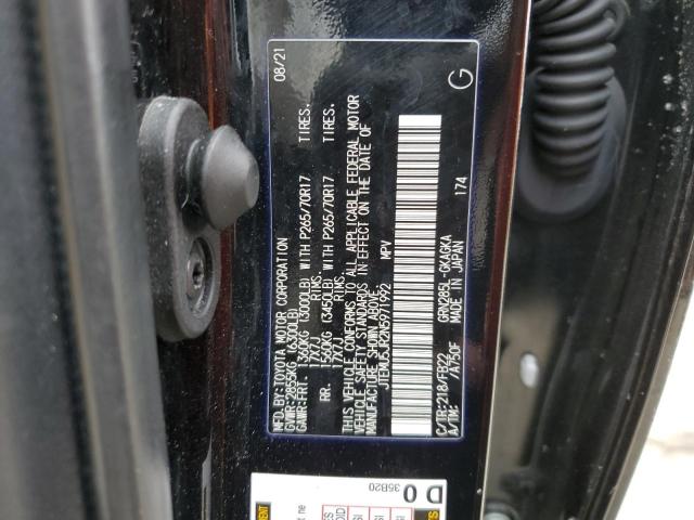 JTEMU5JR2N5971992 - 2022 TOYOTA 4RUNNER SR5/SR5 PREMIUM 黑色 照片 12