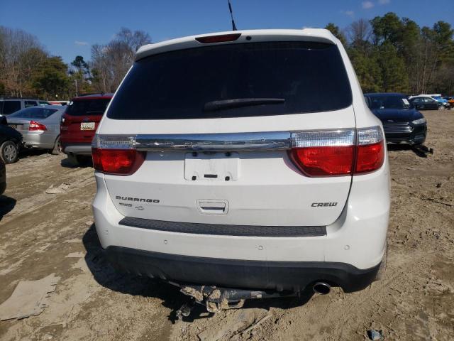 1C4RDJDG9DC675603 - 2013 DODGE DURANGO CREW WHITE photo 6