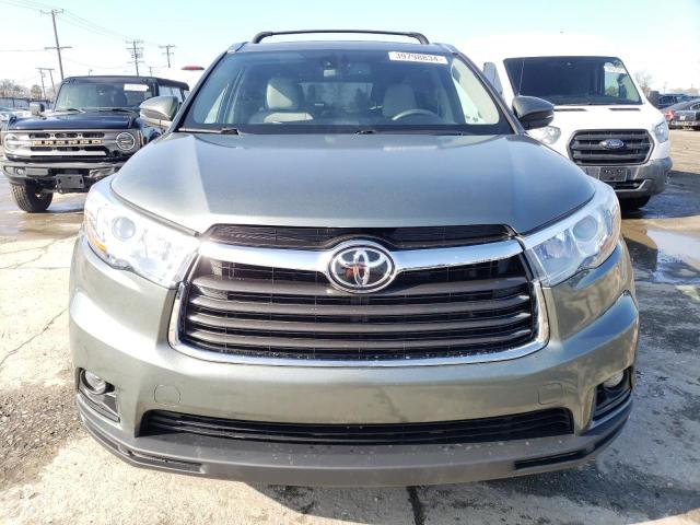 5TDDKRFH6FS212789 - 2015 TOYOTA HIGHLANDER LIMITED GREEN photo 5