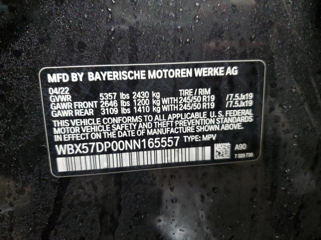 WBX57DP00NN165557 - 2022 BMW X3 XDRIVE30I CHARCOAL photo 12