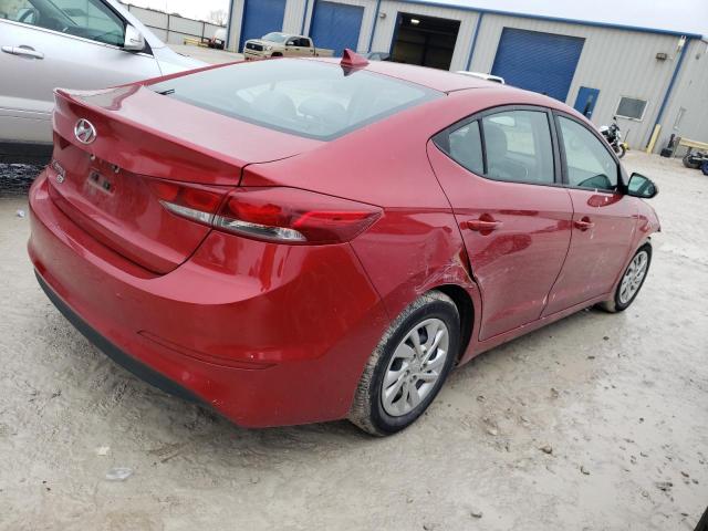 5NPD74LF3HH092417 - 2017 HYUNDAI ELANTRA SE RED photo 3