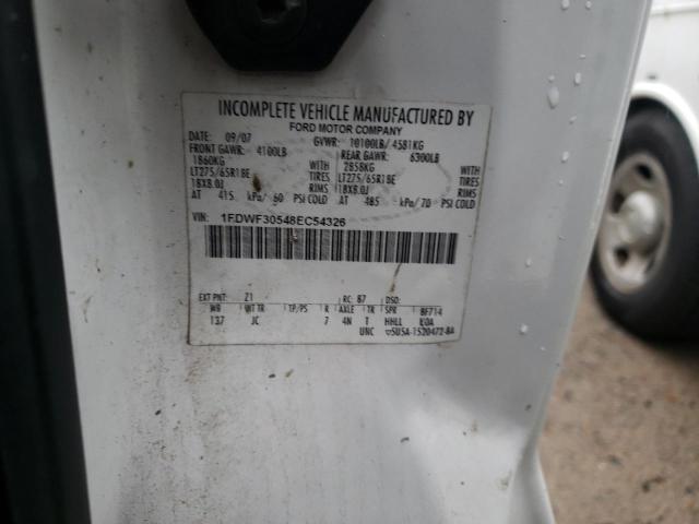 1FDWF30548EC54326 - 2008 FORD F350 SRW SUPER DUTY WHITE photo 12