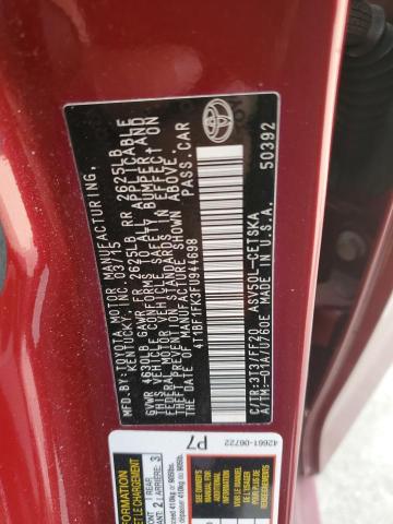 4T1BF1FK3FU944698 - 2015 TOYOTA CAMRY LE RED photo 13