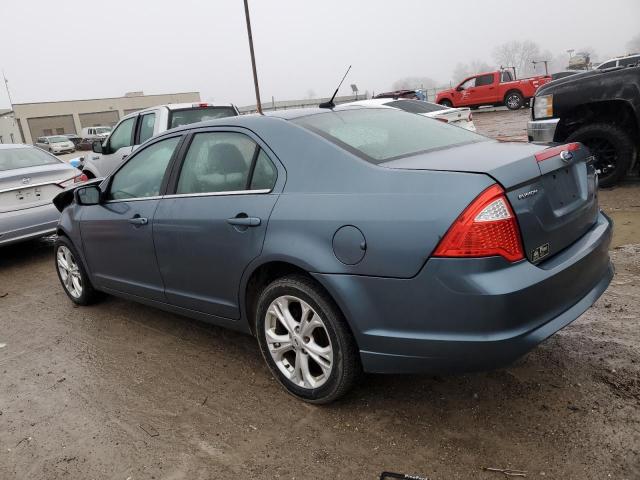 3FAHP0HA9CR185137 - 2012 FORD FUSION SE BLUE photo 2