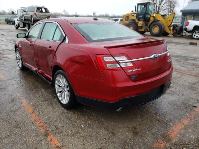 1FAHP2F80EG150220 - 2014 FORD TAURUS LIMITED RED photo 3