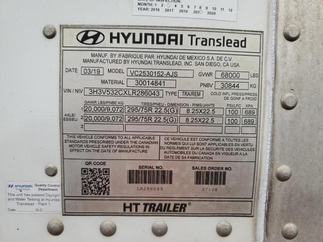 3H3V532CXLR286043 - 2020 OTHER HYUNDAI WHITE photo 10