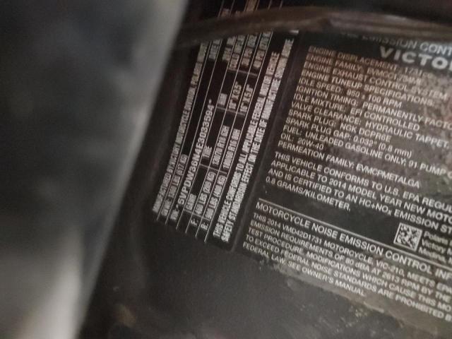 5VPDW36N4E3033594 - 2014 VICTORY MOTORCYCLES CROSS COUN أحمر صورة 10