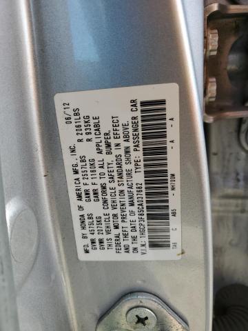 1HGCP3F85CA037682 - 2012 HONDA ACCORD EXL SILVER photo 12