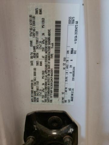 1FTMF1C8XGKF44351 - 2016 FORD F150 WHITE photo 12