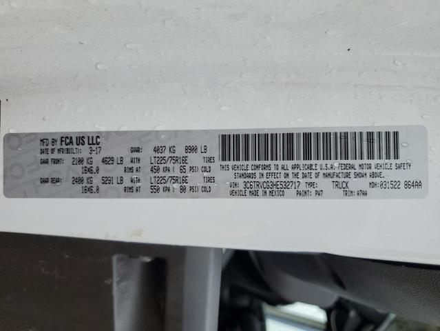 3C6TRVCG3HE532717 - 2017 RAM PROMASTER 2500 HIGH Ақ фото 13