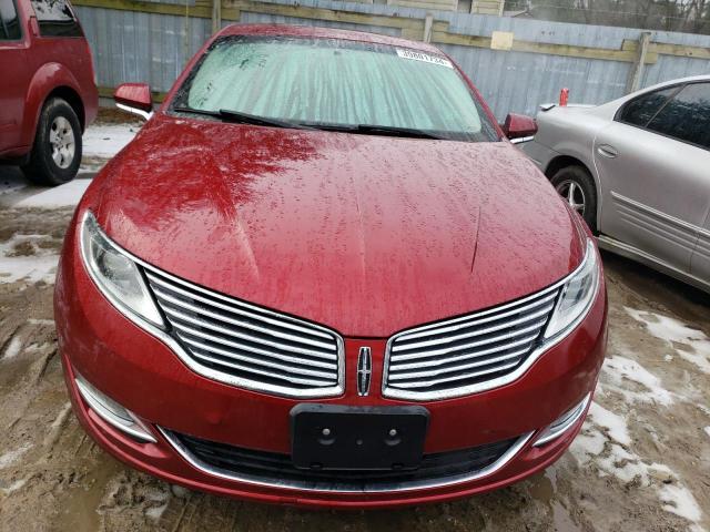 3LN6L2G97FR619152 - 2015 LINCOLN MKZ RED photo 5