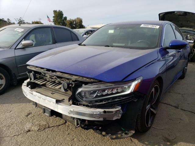 1HGCV1F33JA250688 - 2018 HONDA ACCORD SPORT BLUE photo 1