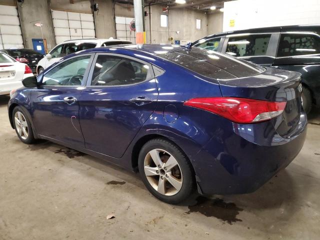 5NPDH4AE0DH287182 - 2013 HYUNDAI ELANTRA GLS BLUE photo 2