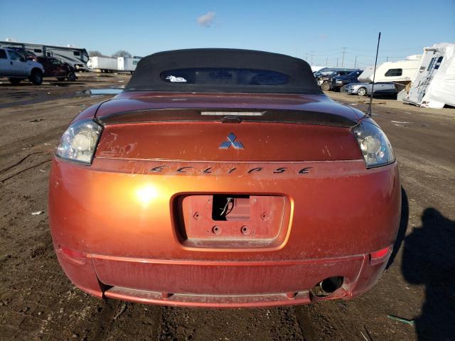 4A3AL25FX7E001171 - 2007 MITSUBISHI ECLIPSE SPYDER GS ORANGE photo 6