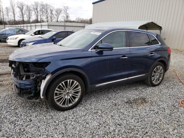 2LMPJ6LR2HBL16356 - 2017 LINCOLN MKX RESERVE BLUE photo 1