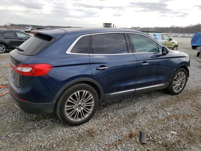 2LMPJ6LR2HBL16356 - 2017 LINCOLN MKX RESERVE BLUE photo 3