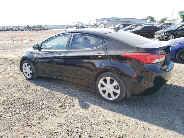 5NPDH4AE1DH157668 - 2013 HYUNDAI ELANTRA GLS BLACK photo 2