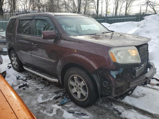 5FNYF48979B006520 - 2009 HONDA PILOT TOURING BURGUNDY photo 4