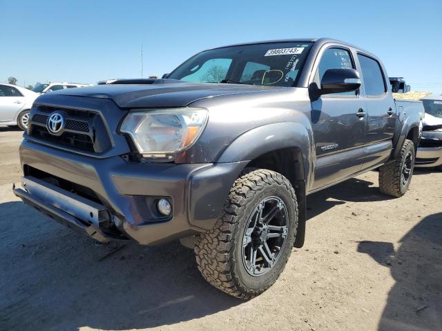 5TFLU4ENXFX145737 - 2015 TOYOTA TACOMA DOUBLE CAB GRAY photo 1