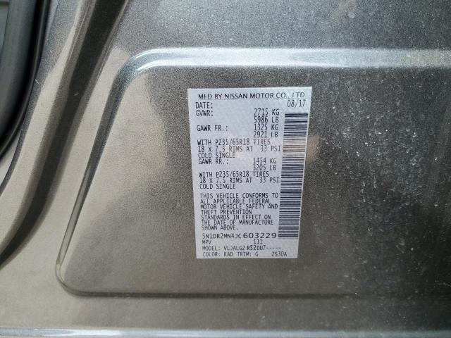 5N1DR2MN4JC603229 - 2018 NISSAN PATHFINDER S GRAY photo 13