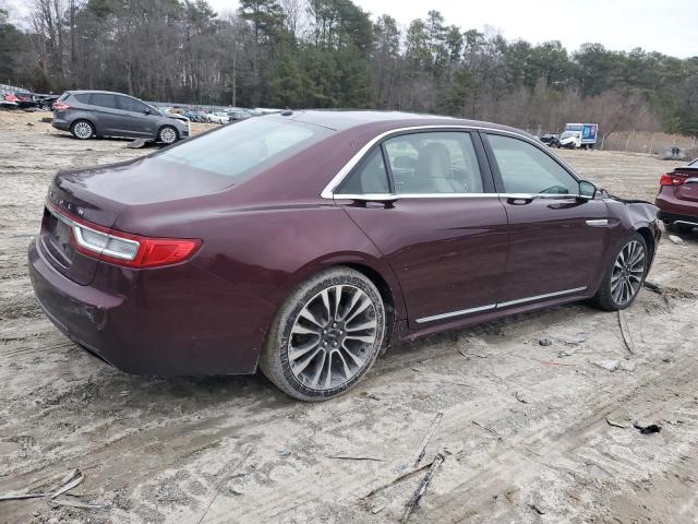 1LN6L9NC1H5626904 - 2017 LINCOLN CONTINENTA RESERVE MAROON photo 3