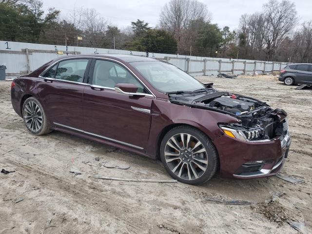 1LN6L9NC1H5626904 - 2017 LINCOLN CONTINENTA RESERVE MAROON photo 4