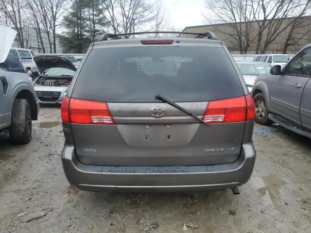 5TDZA23C54S069257 - 2004 TOYOTA SIENNA CE GRAY photo 6