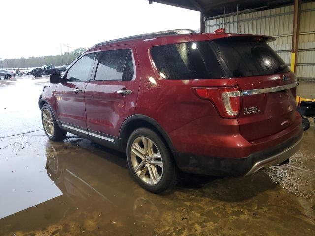 1FM5K7F8XHGD49011 - 2017 FORD EXPLORER LIMITED RED photo 2