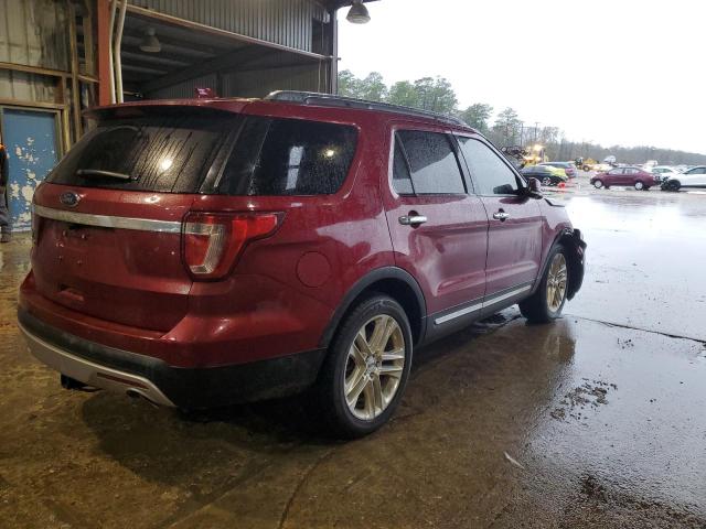 1FM5K7F8XHGD49011 - 2017 FORD EXPLORER LIMITED RED photo 3