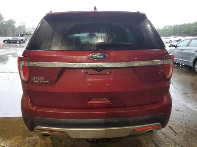 1FM5K7F8XHGD49011 - 2017 FORD EXPLORER LIMITED RED photo 6