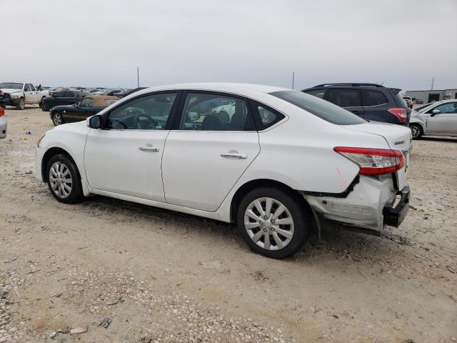 3N1AB7AP5EY295289 - 2014 NISSAN SENTRA S WHITE photo 2