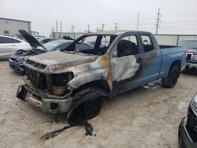 5TFRM5F18KX141384 - 2019 TOYOTA TUNDRA DOUBLE CAB SR/SR5 BLUE photo 1