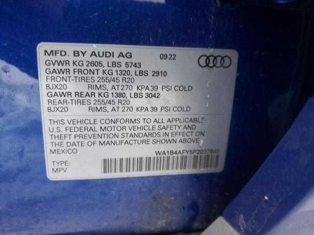 WA1B4AFY5P2037845 - 2023 AUDI SQ5 PREMIUM PLUS BLUE photo 14