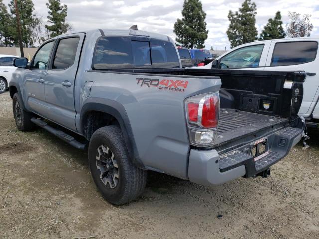 3TMCZ5ANXMM373138 - 2021 TOYOTA TACOMA DOUBLE CAB GRAY photo 2