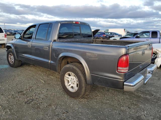 1D7HL48N14S619580 - 2004 DODGE DAKOTA QUAD SLT GRAY photo 2