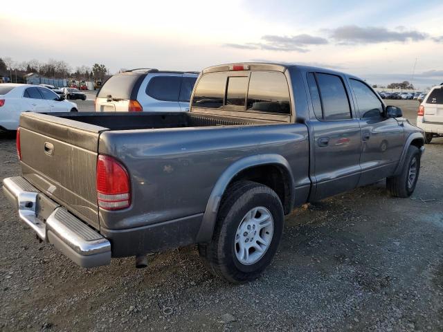 1D7HL48N14S619580 - 2004 DODGE DAKOTA QUAD SLT GRAY photo 3