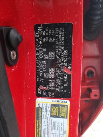 KNDJT2A5XD7627108 - 2013 KIA SOUL RED photo 12