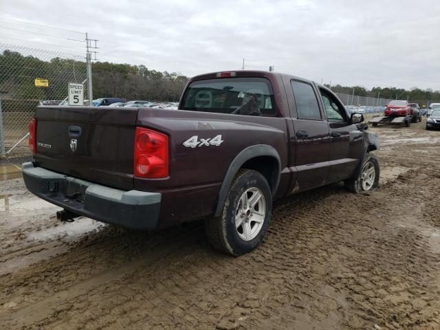 1D7HW28K45S342605 - 2005 DODGE DAKOTA QUAD MAROON photo 3